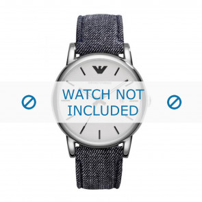 Bracelet de montre Armani AR1696 Cuir Bleu 20mm