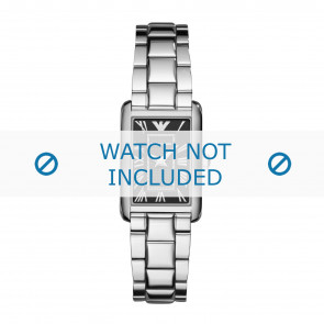 Armani bracelet de montre AR1738 Acier inoxydable Argent 15mm