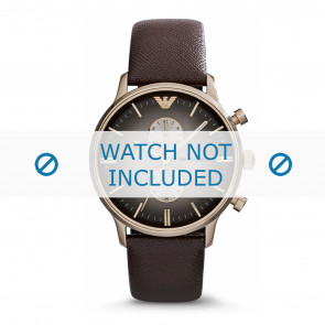 Armani bracelet de montre AR1755 Cuir Brun 22mm