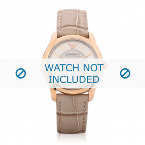 Armani bracelet de montre AR1897 Cuir Beige 18mm + coutures défaut