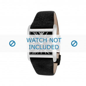 Bracelet de montre Armani AR2007 Cuir Noir 24mm