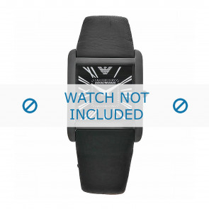 Armani bracelet de montre AR2027 Cuir Noir 24mm