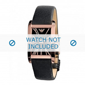 Armani bracelet de montre AR2035 Cuir Noir 18mm