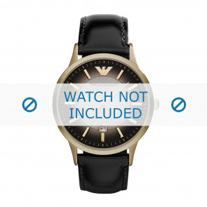 Armani bracelet de montre AR2467 Cuir Noir 22mm