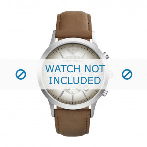Bracelet de montre Armani AR2471 Cuir Beige 22mm