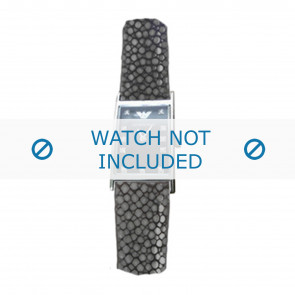 Bracelet de montre Armani AR3123 Cuir Gris anthracite 18mm