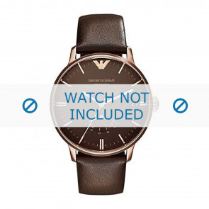 Bracelet de montre Armani AR4657 Cuir Brun 22mm