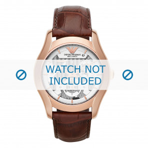 Bracelet de montre Armani AR4675 Cuir Brun 22mm