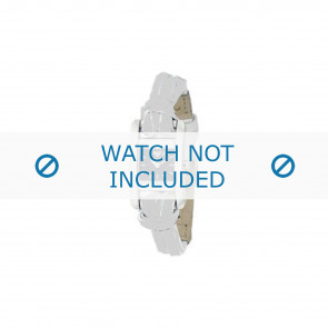 Armani bracelet de montre AR-5549 Cuir Blanc 10mm 