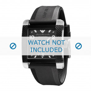 Bracelet de montre Armani AR5841 Silicone Noir 28mm