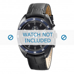 Bracelet de montre Armani AR5916 Cuir Noir 22mm