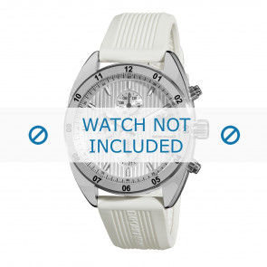 Armani bracelet de montre AR5929 Silicone Blanc 22mm