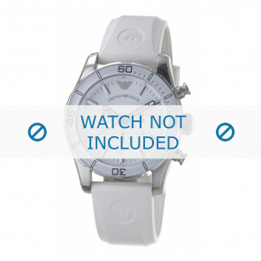Armani bracelet de montre AR5947 Silicone Blanc 22mm
