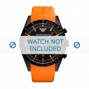 Bracelet de montre Armani AR5987 Caoutchouc Orange 24mm