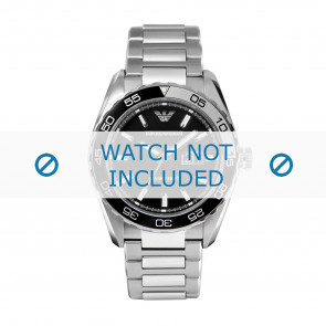 Armani bracelet de montre AR6047 Acier inoxydable Argent 24mm