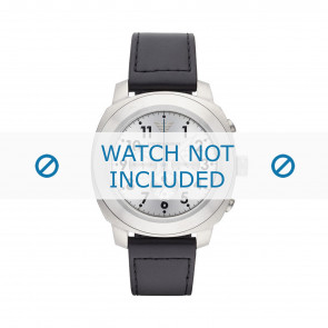 Armani bracelet de montre AR6054 Cuir Noir 22mm + coutures noires