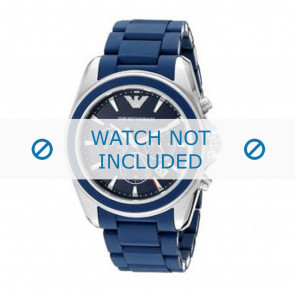 Armani bracelet de montre AR6068 Silicone Bleu 22mm