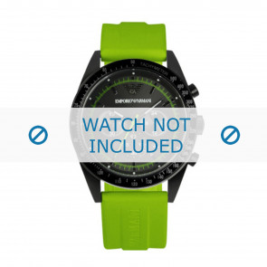 Armani bracelet de montre AR6115 Silicone Vert 23mm