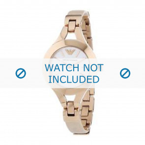 Bracelet de montre Armani AR7354 Cuir Blanc crème / Beige
