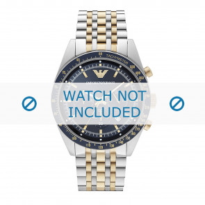 Bracelet de montre Armani AR8030 Acier inoxydable Bicolore 24mm