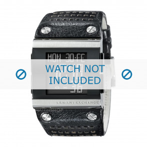 Bracelet de montre Armani AX1066 Cuir Noir 36mm
