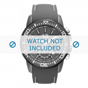 Bracelet de montre Armani AX1202 Caoutchouc Gris 24mm