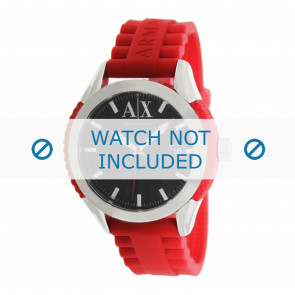 Bracelet de montre Armani Exchange AX1227 Caoutchouc Rouge 22mm