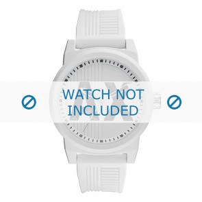 Armani bracelet de montre AX1450 Caoutchouc Blanc 22mm
