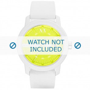 Armani bracelet de montre AX-1241 Silicone Blanc 22mm 