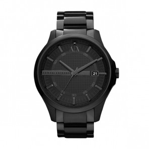Armani Exchange bracelet de montre AX2104 Acier inoxydable Noir 22mm