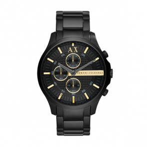 Bracelet de montre Armani Exchange AX2164 Acier Noir 22mm
