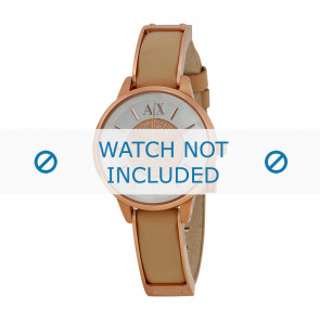 Armani bracelet de montre AX-5353 Cuir Blanc creme 12mm 