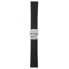 Mondaine bracelet de montre BM20067 / FP15422.20Q RUB. Caoutchouc Noir 22mm