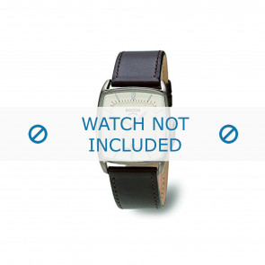Boccia bracelet de montre 3799-02 Cuir Brun + coutures brunes