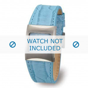 Boccia bracelet de montre 3120-02 (BO3120-02-40BL) Cuir Bleu + coutures défaut