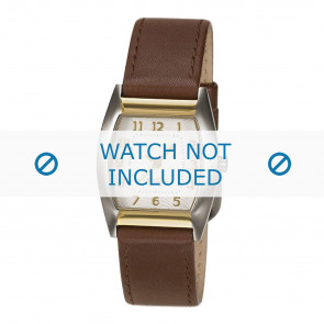 Boccia bracelet de montre 3146-01-BO3146-01-40 Cuir Brun + coutures brunes