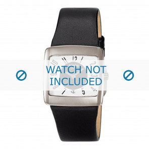 Boccia bracelet de montre 3150-03-BO3150-03-40 Cuir Noir