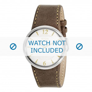 Boccia bracelet de montre 3161-09-BO3161-09-40 Cuir Brun 26mm + coutures brunes