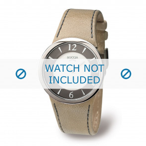 Bracelet de montre Boccia 3161-10 / BO3161-10-40 Cuir Beige 26mm