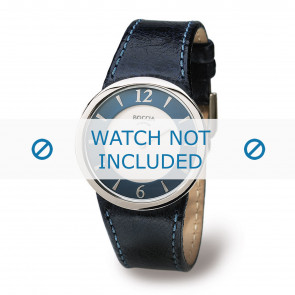 Boccia bracelet de montre 3161-12-BO3161-12-40 Cuir Bleu 26mm + coutures  bleues