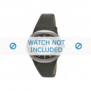 Bracelet de montre Boccia 3165-15 Cuir Gris 15mm