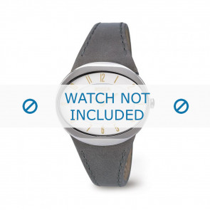 Bracelet de montre Boccia 3165-17 Cuir Gris 26mm