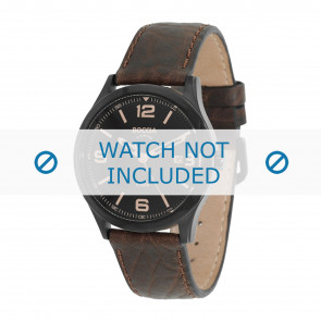 Boccia bracelet de montre 3583-02 Cuir Brun + coutures brunes