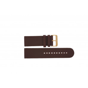 Prisma bracelet de montre DBR27 Cuir Brun 27mm + coutures brunes