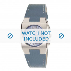 Breil bracelet de montre 2519750412 Cuir Bleu clair + coutures blanches