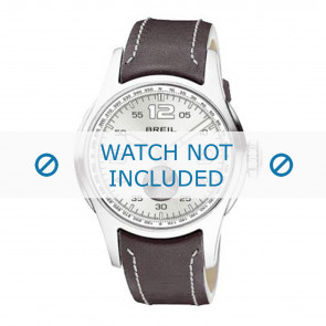 Breil bracelet de montre BW0215 Cuir Gris 21mm + coutures blanches