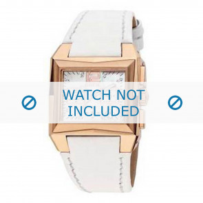 Breil bracelet de montre BW0264 Cuir Blanc + coutures blanches