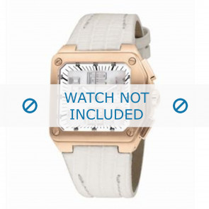 Breil bracelet de montre BW0399 Cuir Blanc + coutures blanches