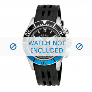 Breil bracelet de montre BW0405 Caoutchouc Noir