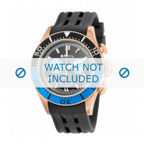 Bracelet de montre Breil BW0406 Caoutchouc Noir 22mm